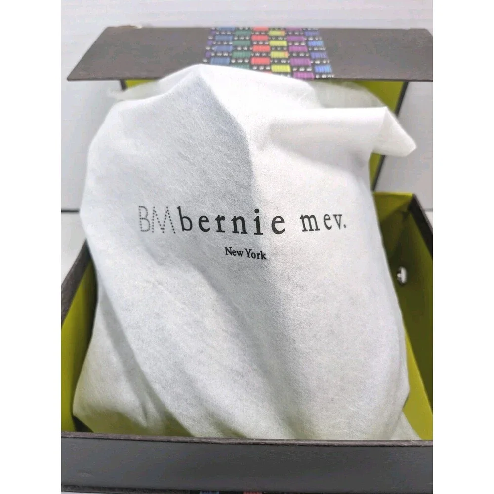 NIB Bernie Mev Maile Elastic Woven Wedge Bootie Womens Size 9 Pewter Silver - Picture 11 of 12